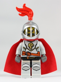 LEGO Minifigure-Kingdoms - Lion Knight Breastplate with Lion Head and Belt, Helmet with Fixed Grille, Cape-Castle / Kingdoms-CAS459-Creative Brick Builders